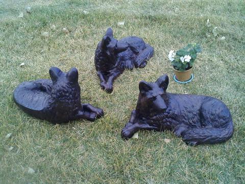 life sized wolf statues