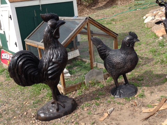 rooster statues 50% off
