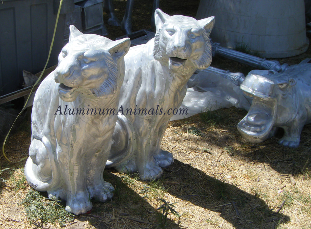 aluminum life sized tiger statues